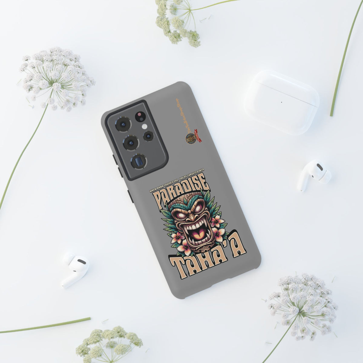 Tahaa – Coque Antichoc Premium « Tiki Féroce » | Design Tribal & Protection Maximale