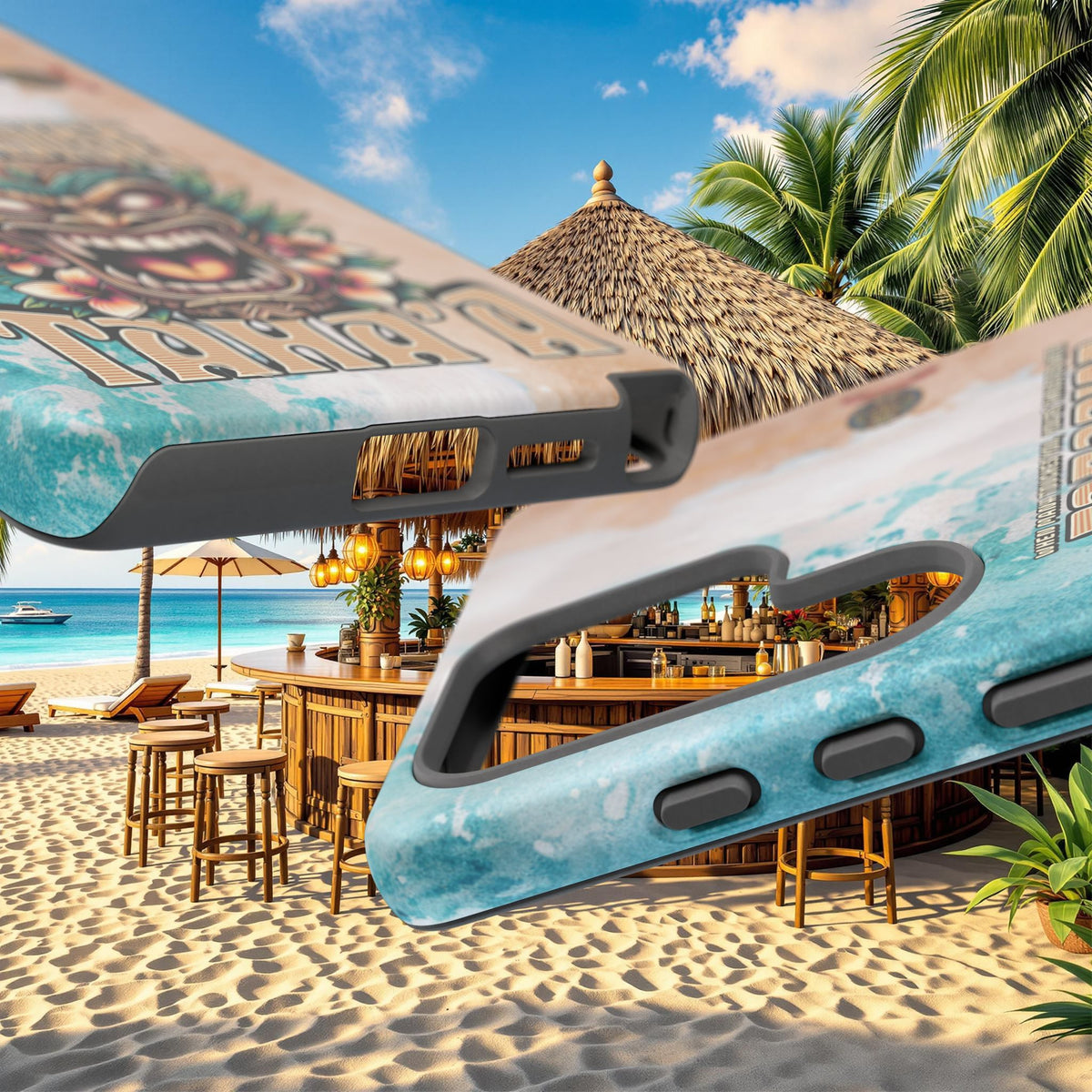 Tahaa – Coque Antichoc Premium « Tiki Féroce » | Design Tribal & Protection Maximale