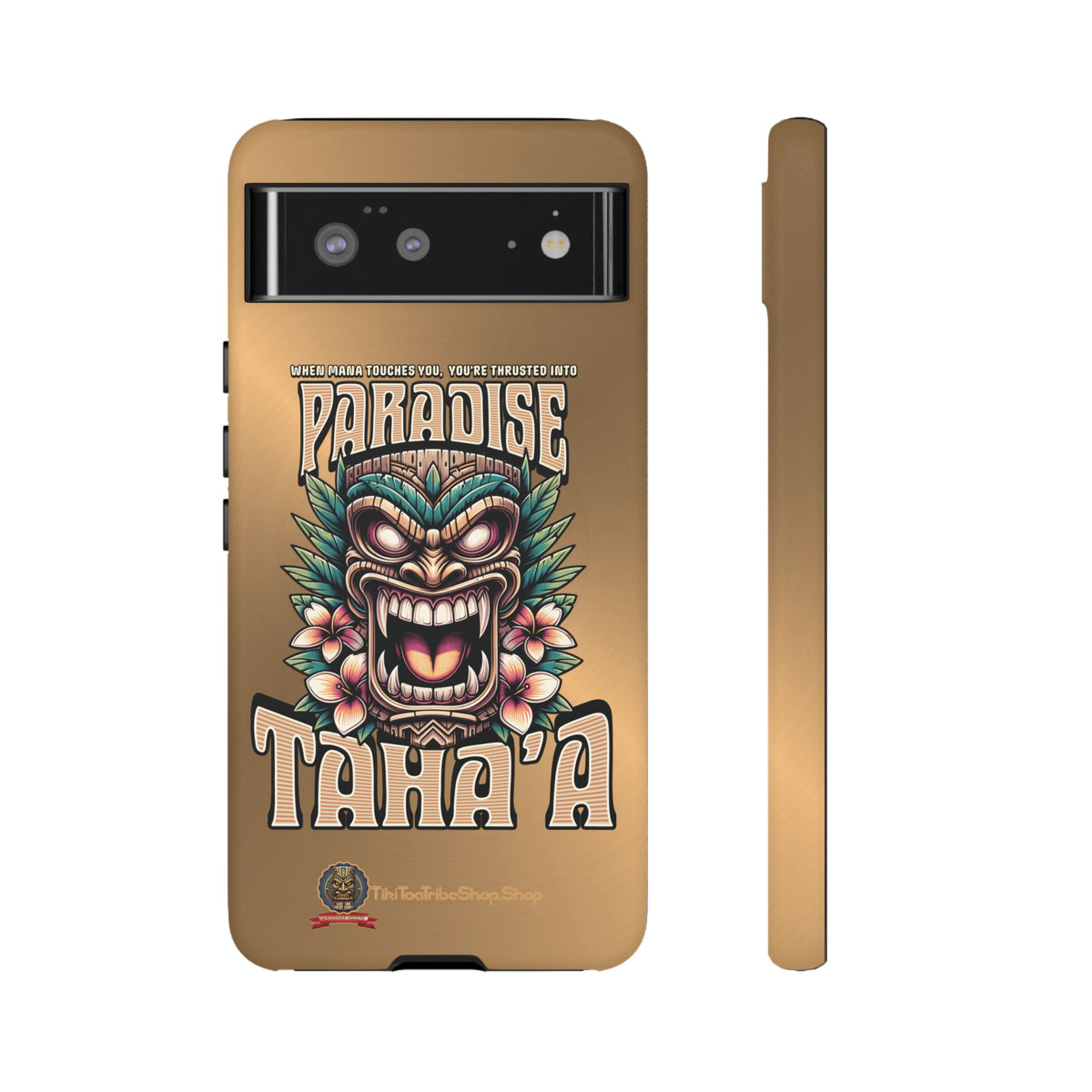 Tahaa – Coque Antichoc Premium « Tiki Féroce » | Design Tribal & Protection Maximale