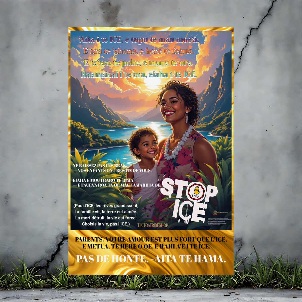 Posters Anti-ICE Polynésie – Affiches de Sensibilisation Contre la Drogue “Paruru i te ora – Brisons les chaînes de l’ICE”