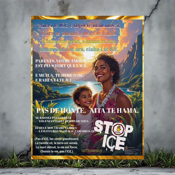 Posters Anti-ICE Polynésie – Affiches de Sensibilisation Contre la Drogue “Paruru i te ora – Brisons les chaînes de l’ICE”