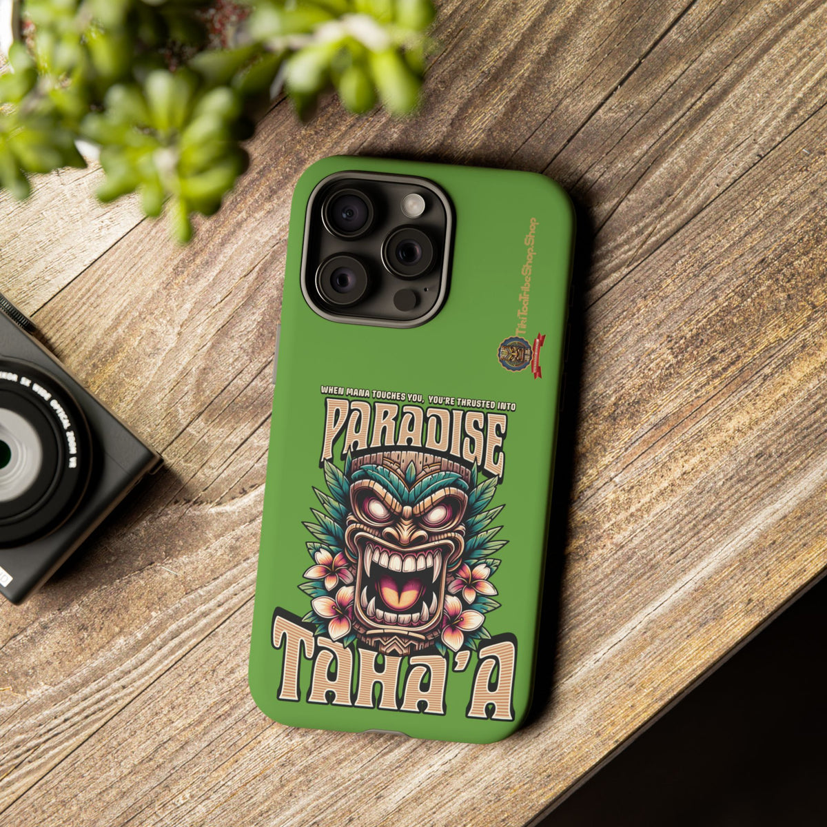 Tahaa – Coque Antichoc Premium « Tiki Féroce » | Design Tribal & Protection Maximale