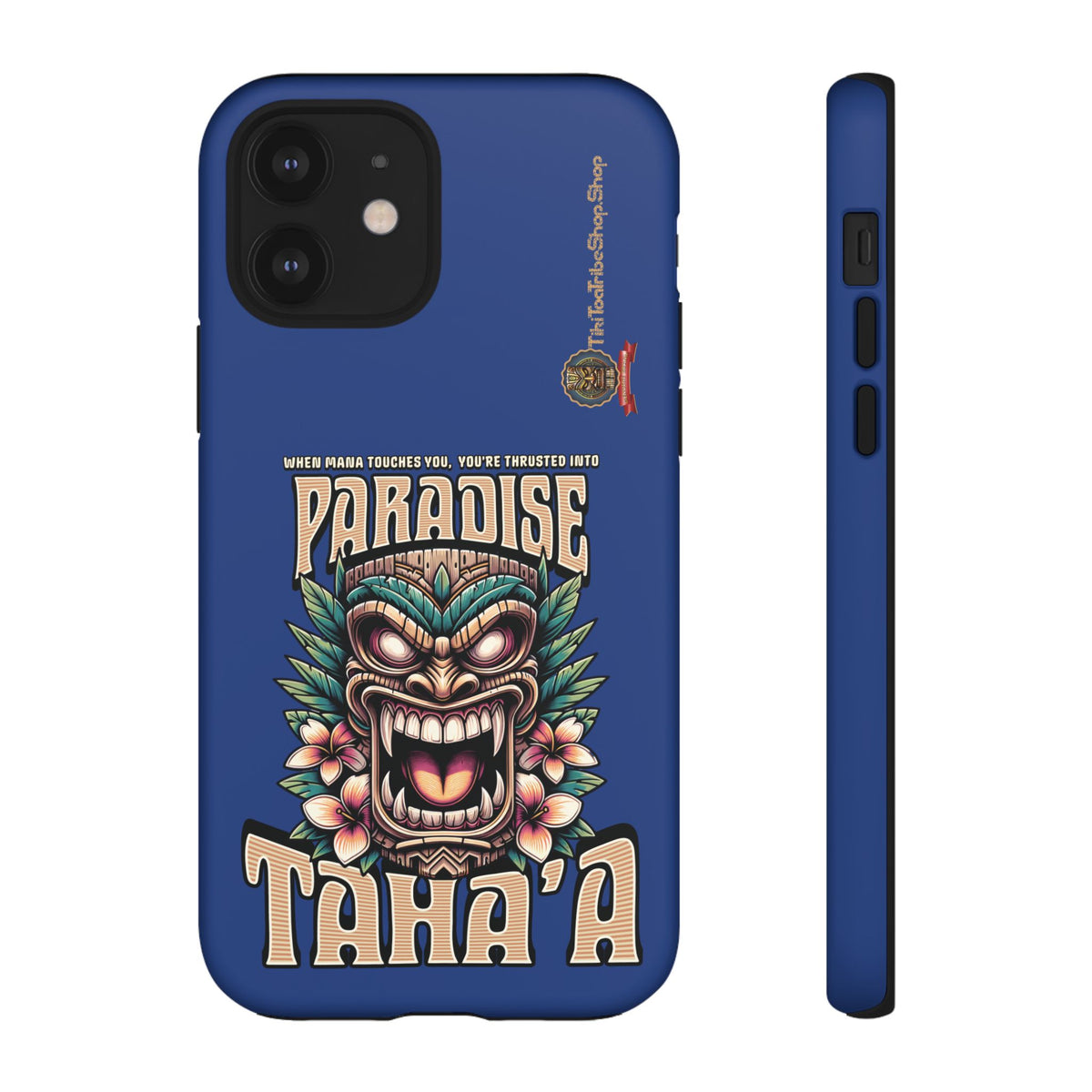 Tahaa – Coque Antichoc Premium « Tiki Féroce » | Design Tribal & Protection Maximale