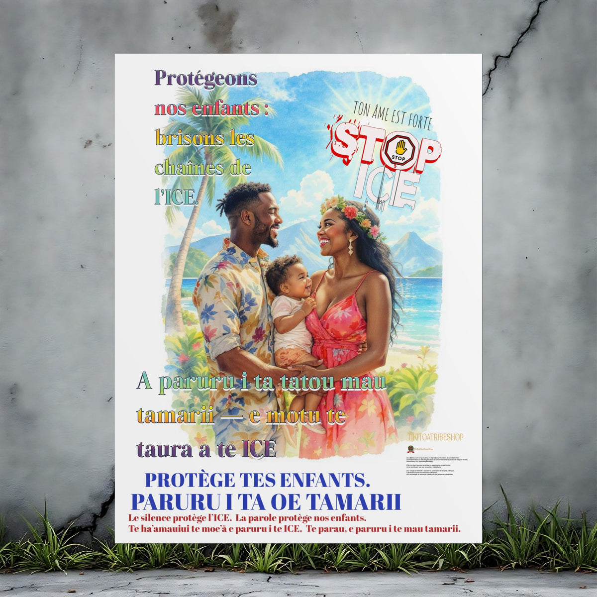 Posters Anti-ICE Polynésie – Affiches de Sensibilisation Contre la Drogue “Paruru i te ora – Brisons les chaînes de l’ICE”