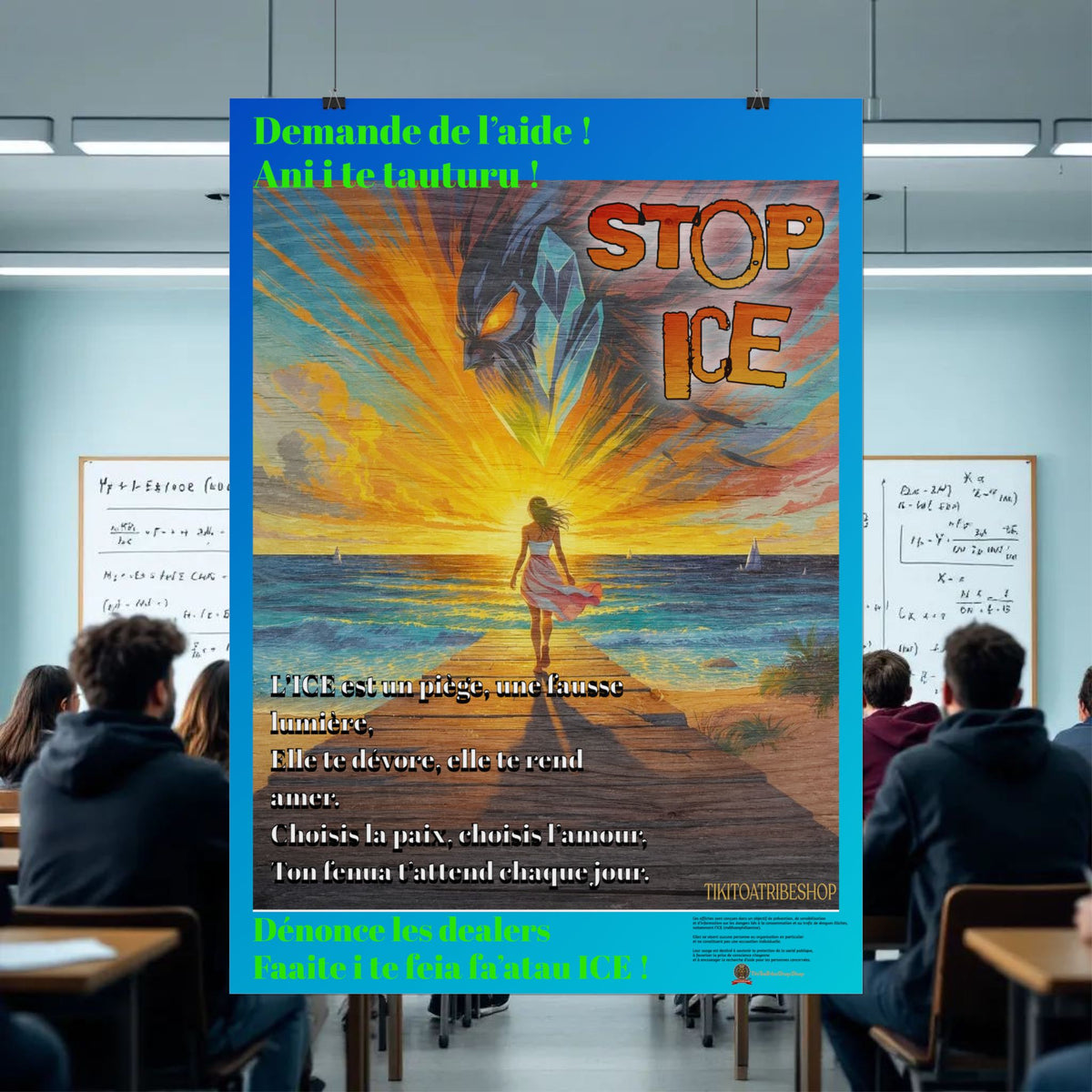 Posters Anti-ICE Polynésie – Affiches de Sensibilisation Contre la Drogue “Paruru i te ora – Brisons les chaînes de l’ICE”