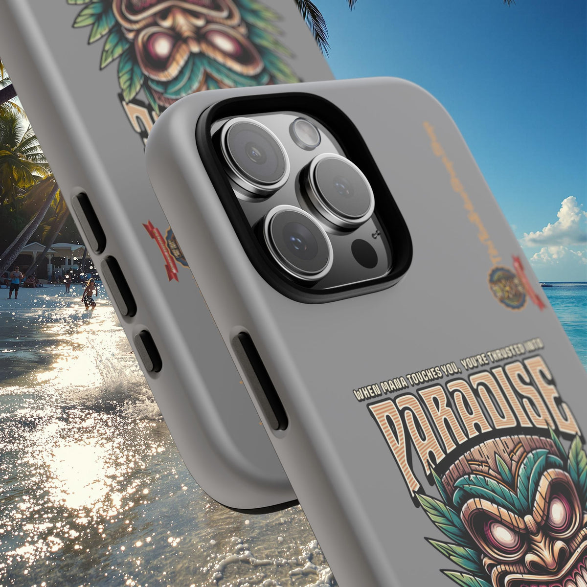 Tahaa – Coque Antichoc Premium « Tiki Féroce » | Design Tribal & Protection Maximale