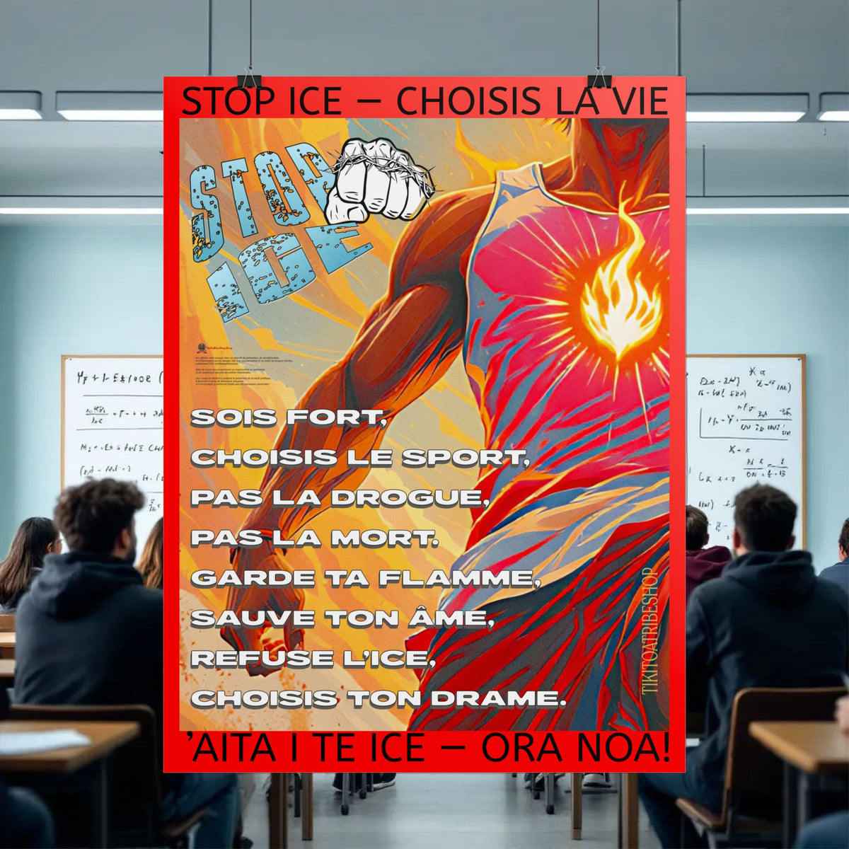 Posters Anti-ICE Polynésie – Affiches de Sensibilisation Contre la Drogue Paruru i te ora – Brisons les chaînes de l’ICE