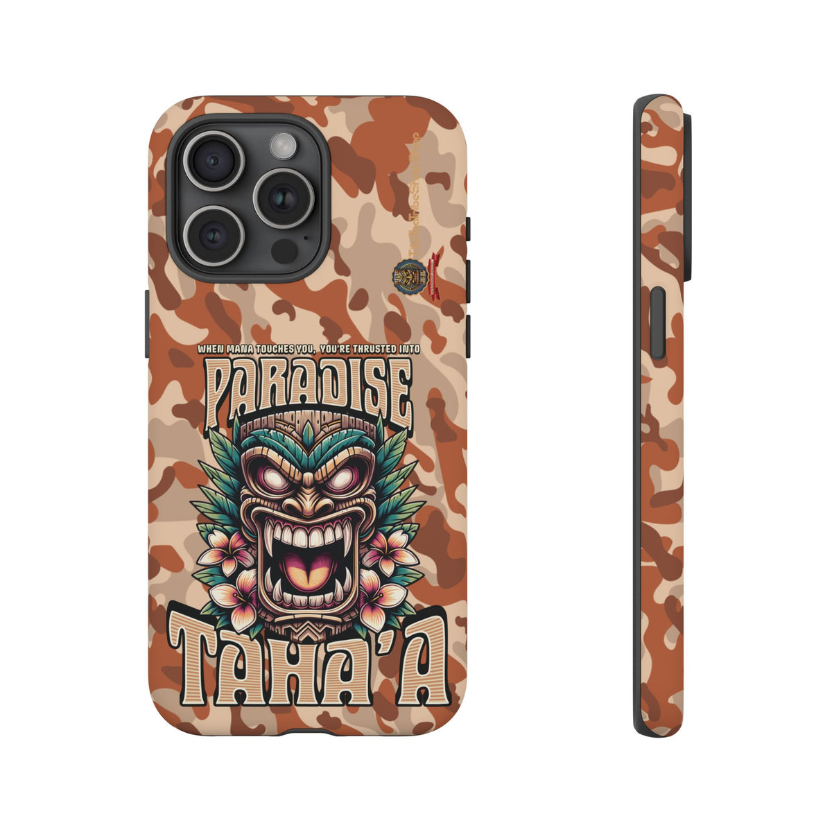 Tahaa – Coque Antichoc Premium « Tiki Féroce » | Design Tribal & Protection Maximale
