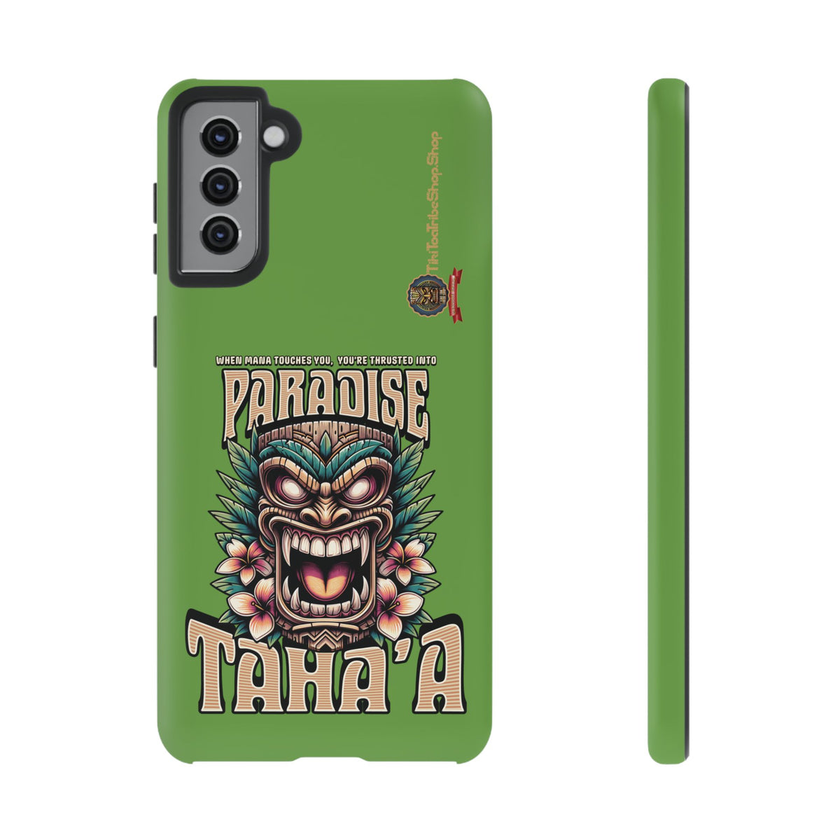 Tahaa – Coque Antichoc Premium « Tiki Féroce » | Design Tribal & Protection Maximale