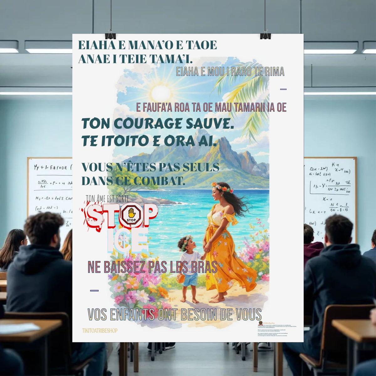 Posters Anti-ICE Polynésie – Affiches de Sensibilisation Contre la Drogue “Paruru i te ora – Brisons les chaînes de l’ICE”