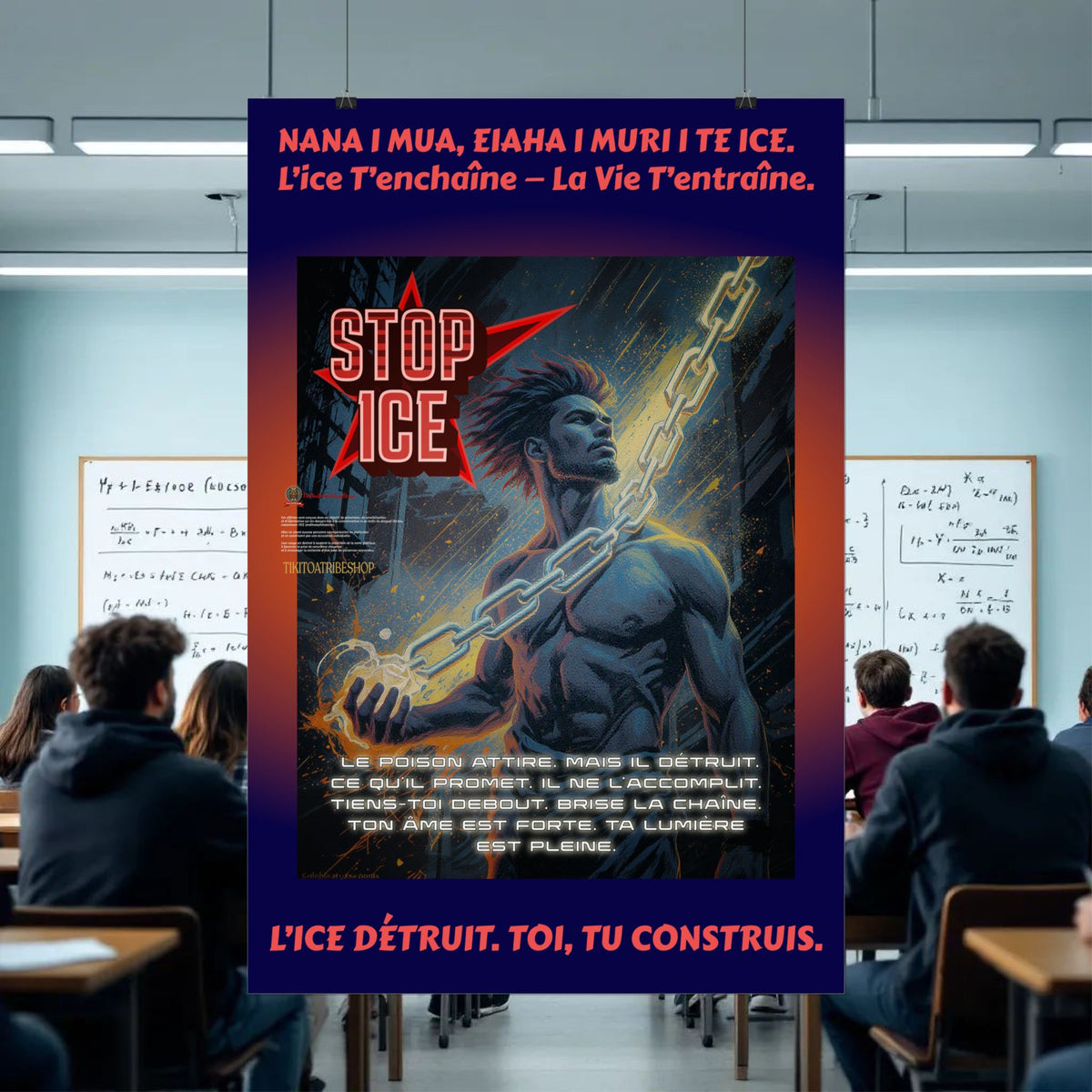 Posters Anti-ICE Polynésie – Affiches de Sensibilisation Contre la Drogue “Paruru i te ora – Brisons les chaînes de l’ICE”