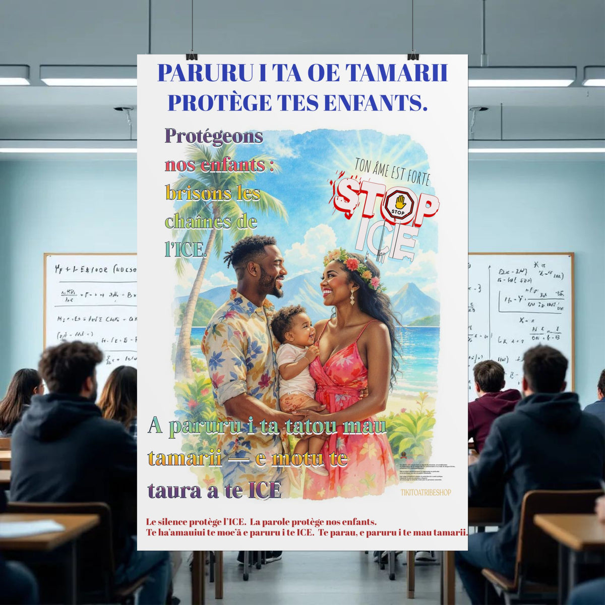 Posters Anti-ICE Polynésie – Affiches de Sensibilisation Contre la Drogue “Paruru i te ora – Brisons les chaînes de l’ICE”