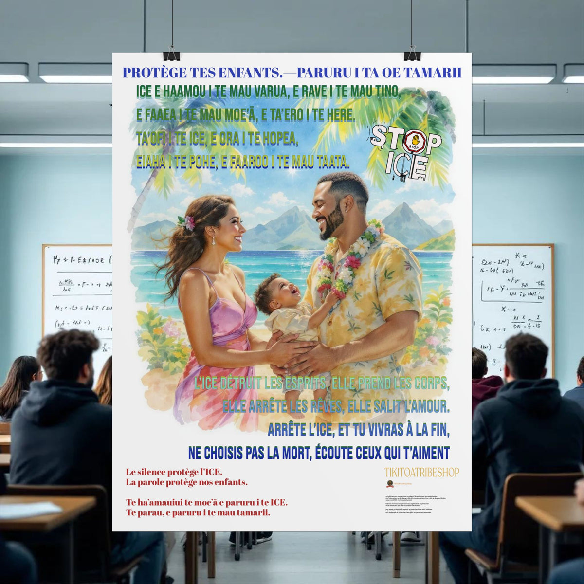 Posters Anti-ICE Polynésie – Affiches de Sensibilisation Contre la Drogue “Paruru i te ora – Brisons les chaînes de l’ICE”