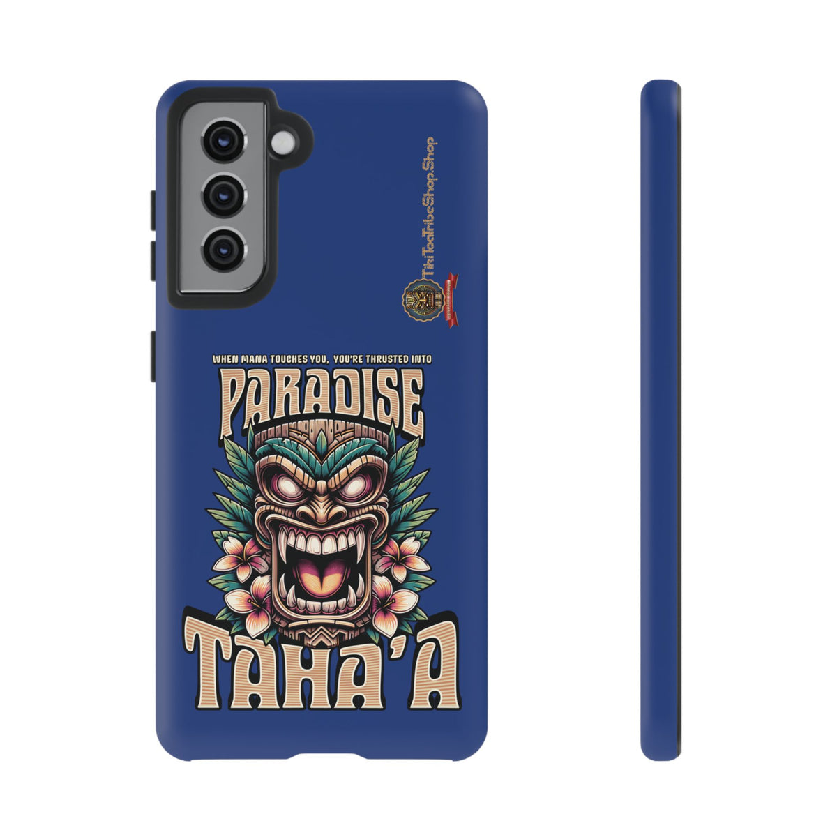 Tahaa – Coque Antichoc Premium « Tiki Féroce » | Design Tribal & Protection Maximale