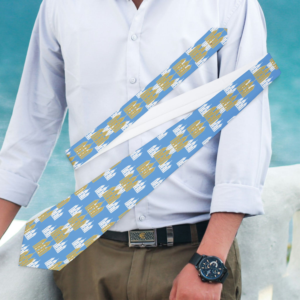 Elegant &amp; Distinguished Temple Tie 