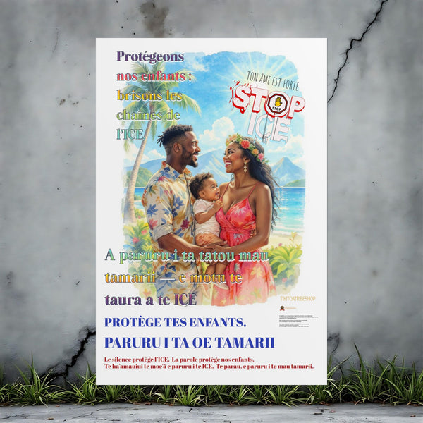 Posters Anti-ICE Polynésie – Affiches de Sensibilisation Contre la Drogue “Paruru i te ora – Brisons les chaînes de l’ICE”