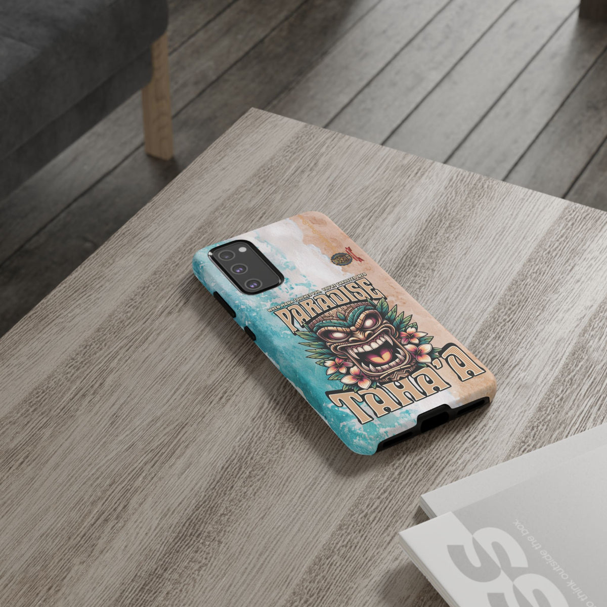 Tahaa – Coque Antichoc Premium « Tiki Féroce » | Design Tribal & Protection Maximale