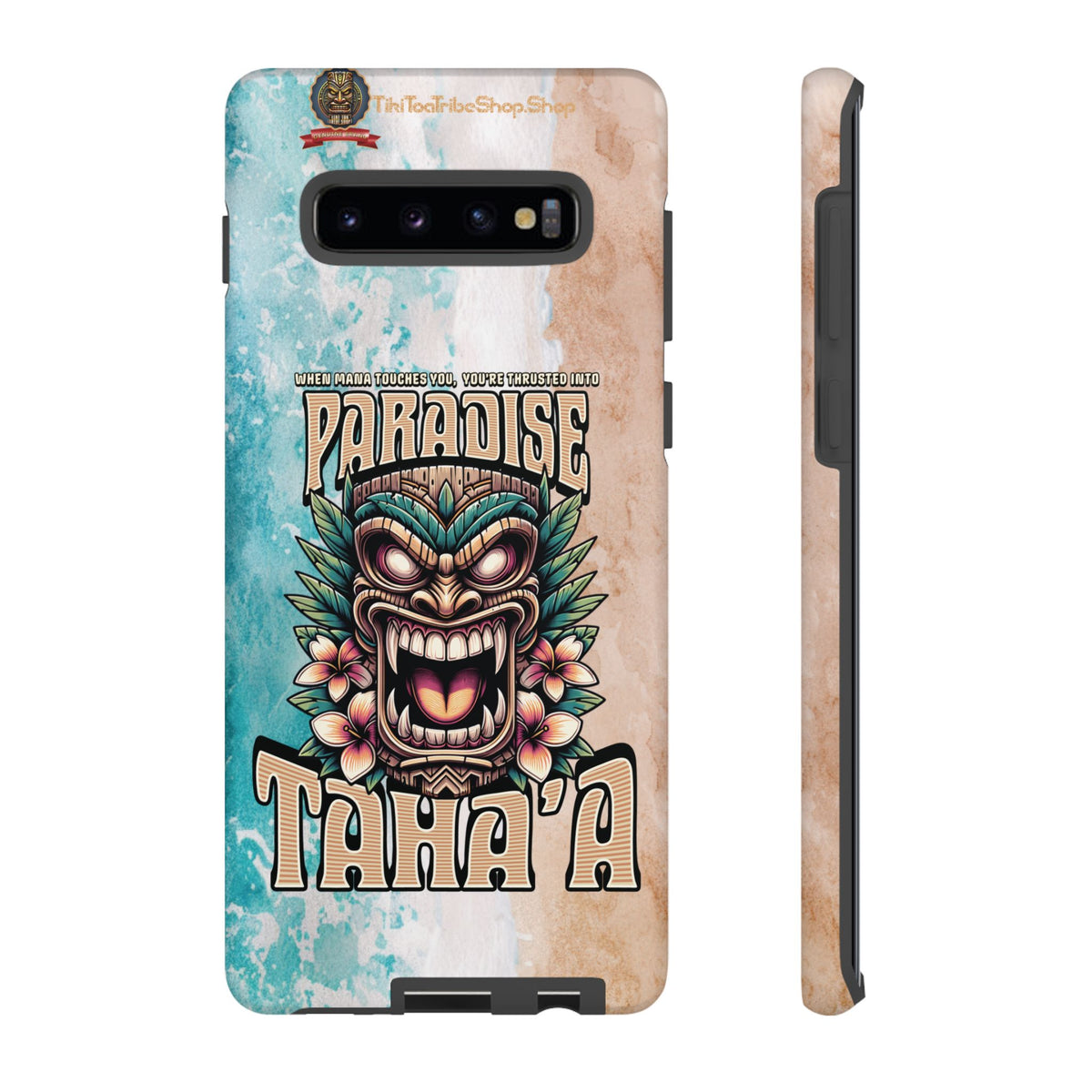 Tahaa – Coque Antichoc Premium « Tiki Féroce » | Design Tribal & Protection Maximale