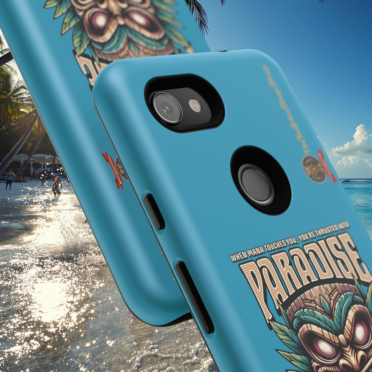 Tahaa – Coque Antichoc Premium « Tiki Féroce » | Design Tribal & Protection Maximale