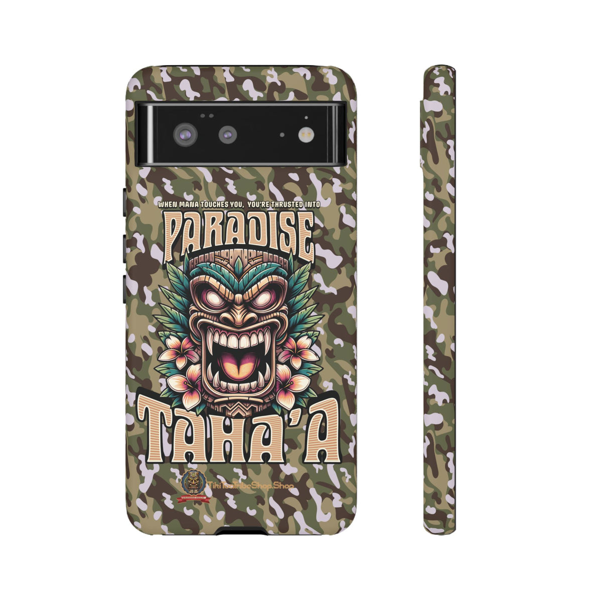 Tahaa – Coque Antichoc Premium « Tiki Féroce » | Design Tribal & Protection Maximale