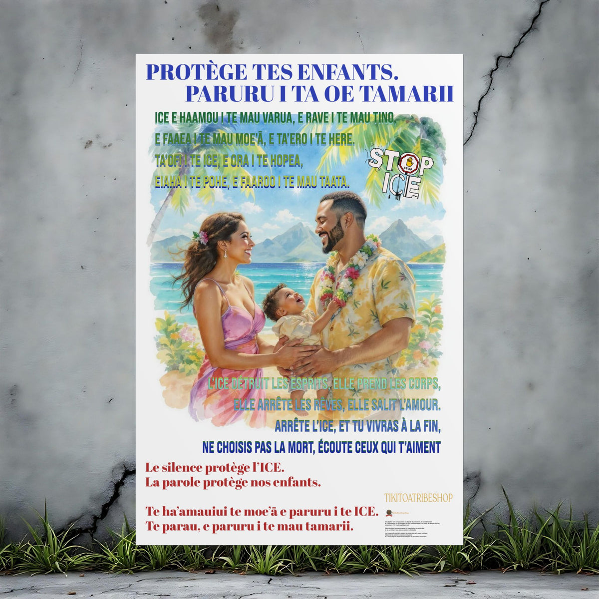 Posters Anti-ICE Polynésie – Affiches de Sensibilisation Contre la Drogue “Paruru i te ora – Brisons les chaînes de l’ICE”