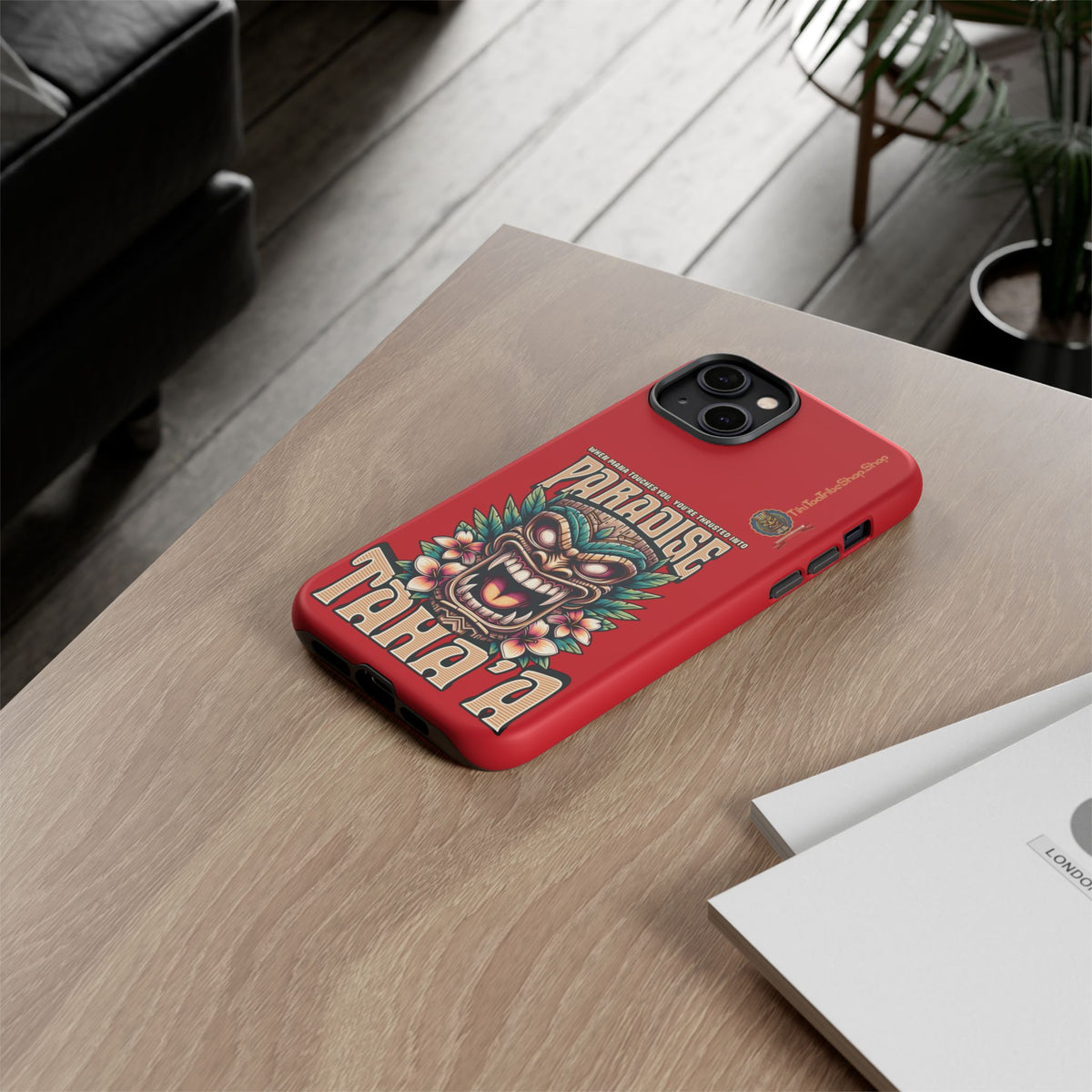 Tahaa – Coque Antichoc Premium « Tiki Féroce » | Design Tribal & Protection Maximale