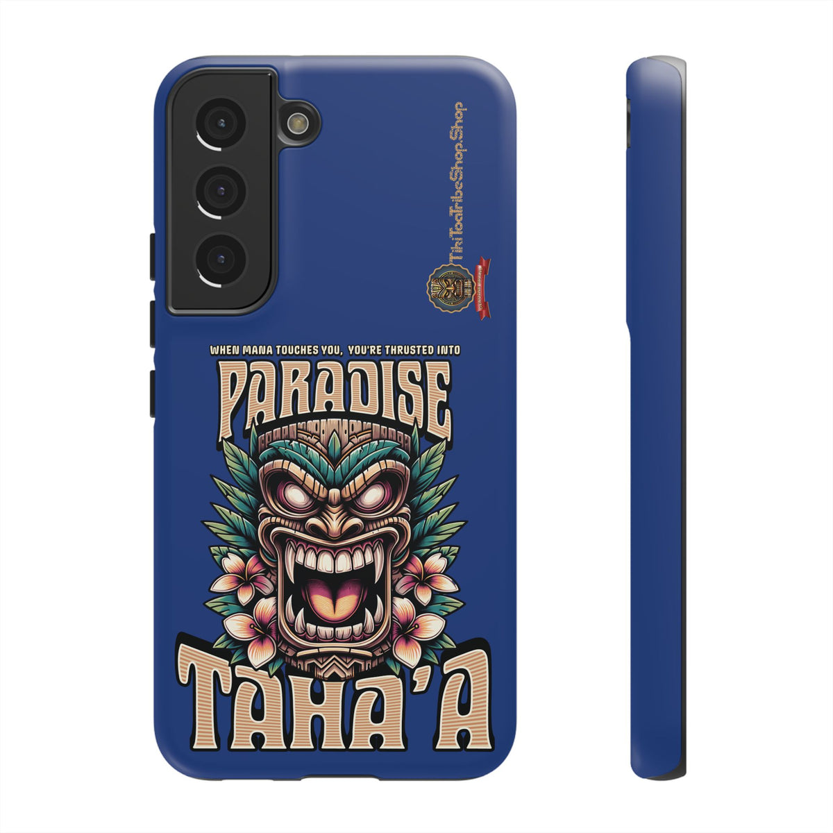 Tahaa – Coque Antichoc Premium « Tiki Féroce » | Design Tribal & Protection Maximale