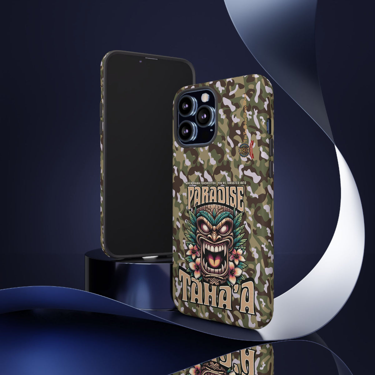 Tahaa – Coque Antichoc Premium « Tiki Féroce » | Design Tribal & Protection Maximale