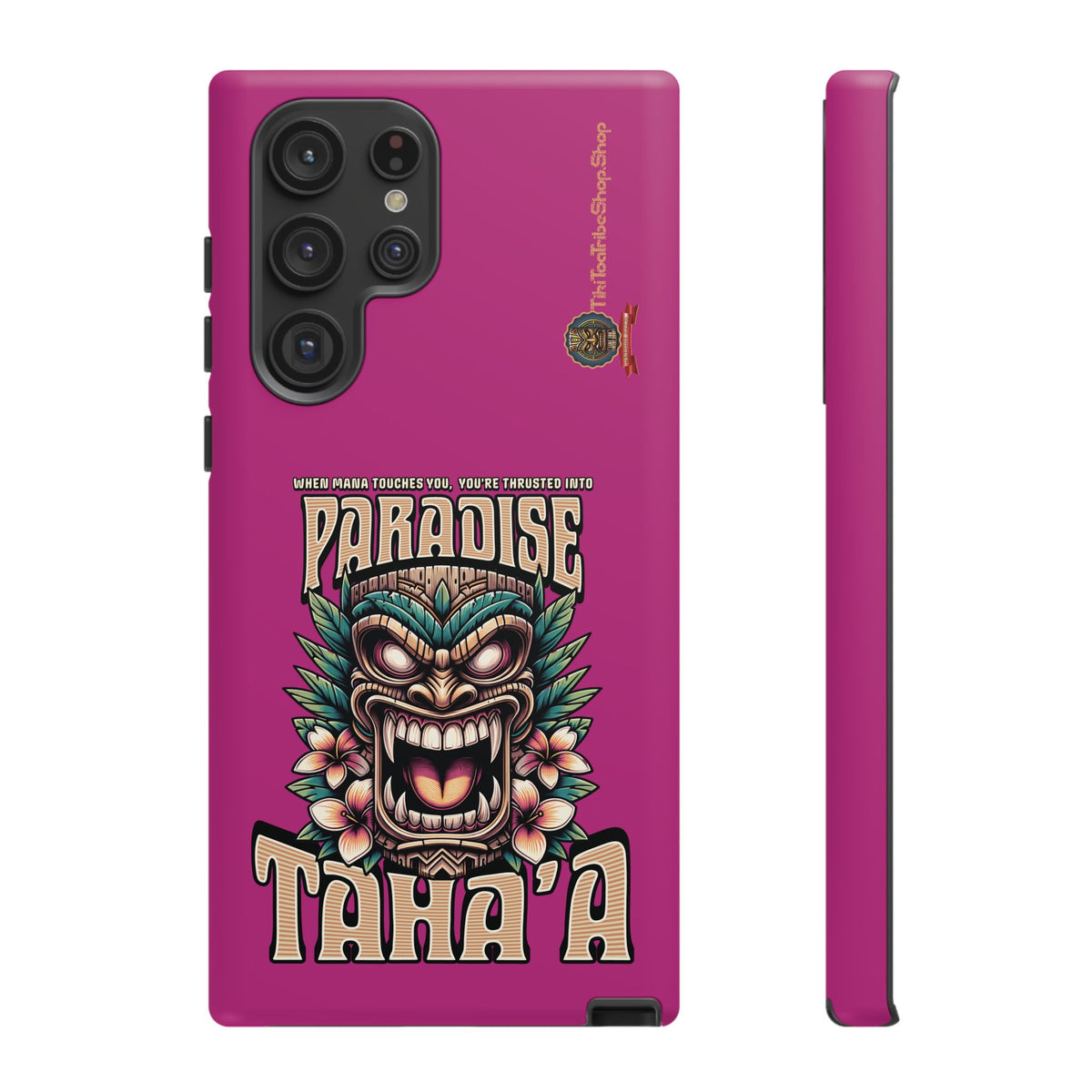Tahaa – Coque Antichoc Premium « Tiki Féroce » | Design Tribal & Protection Maximale