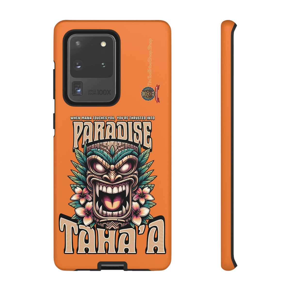 Tahaa – Coque Antichoc Premium « Tiki Féroce » | Design Tribal & Protection Maximale