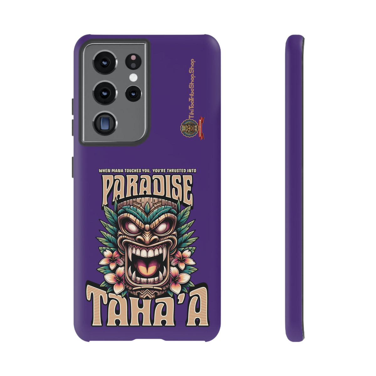 Tahaa – Coque Antichoc Premium « Tiki Féroce » | Design Tribal & Protection Maximale