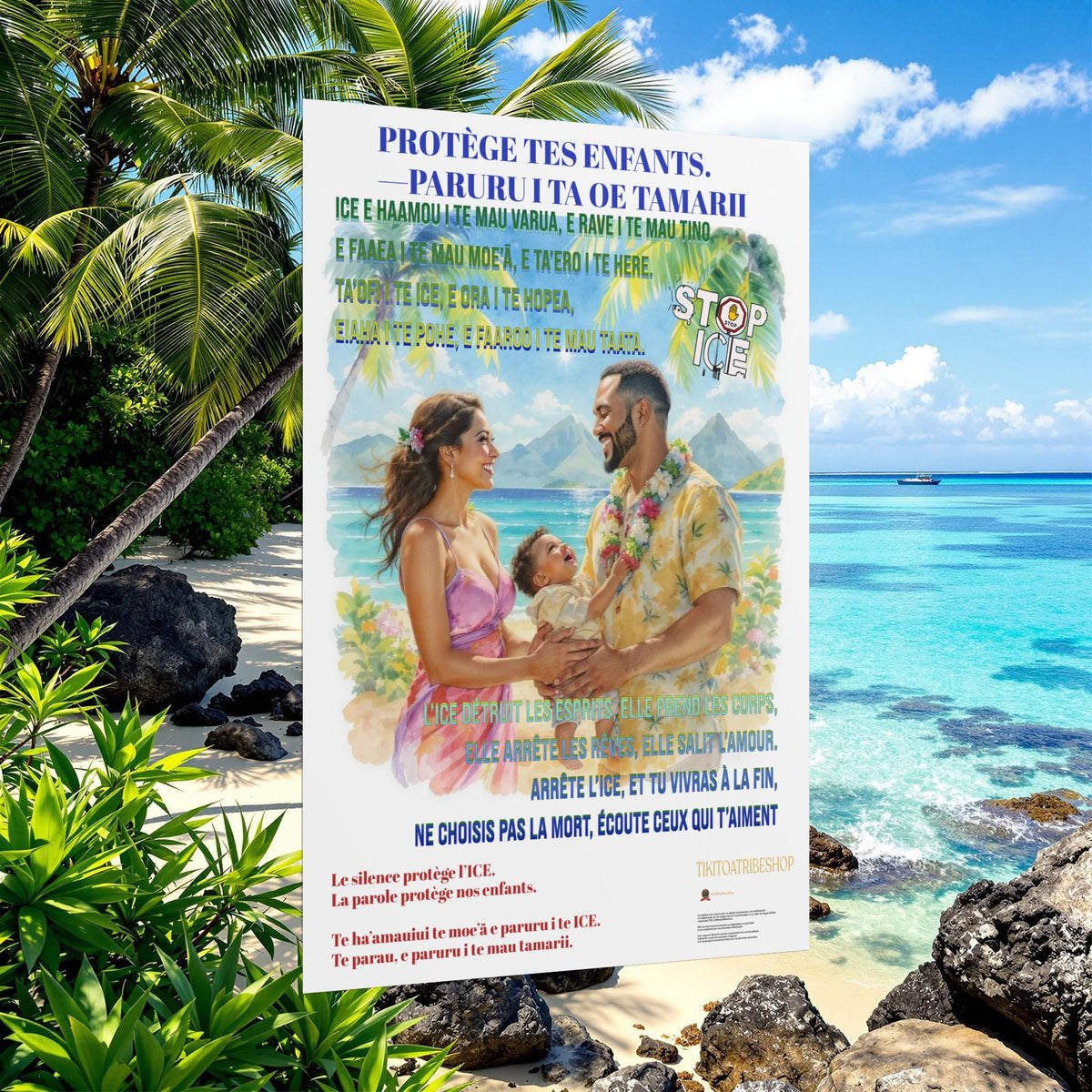 Posters Anti-ICE Polynésie – Affiches de Sensibilisation Contre la Drogue “Paruru i te ora – Brisons les chaînes de l’ICE”