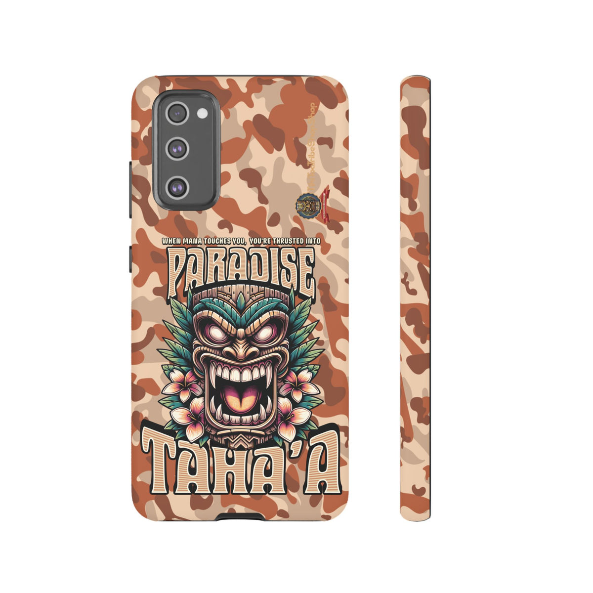 Tahaa – Coque Antichoc Premium « Tiki Féroce » | Design Tribal & Protection Maximale