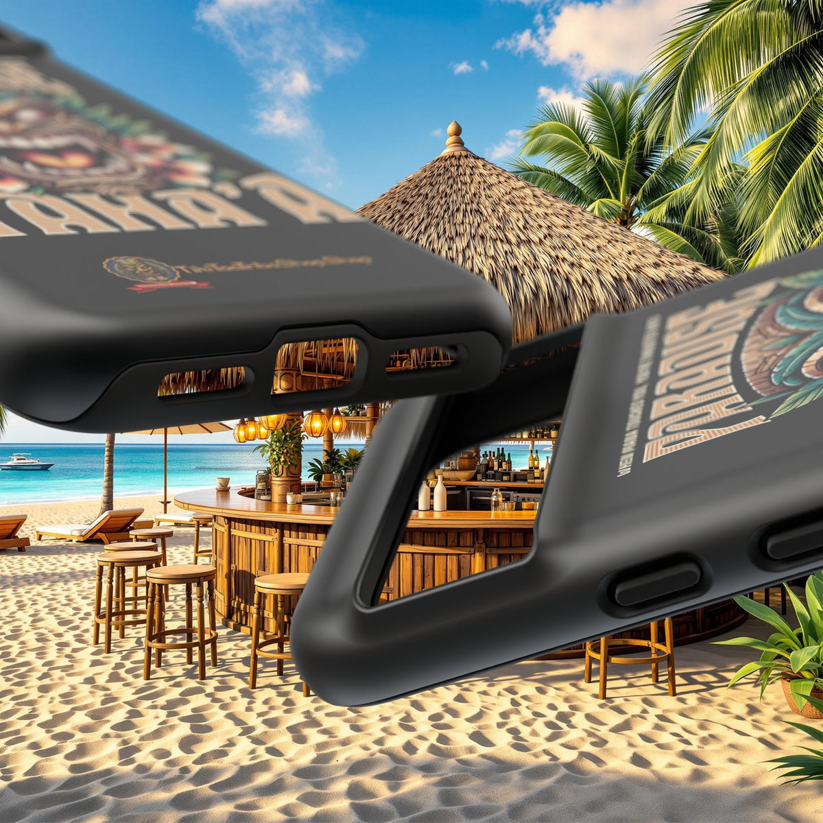 Tahaa – Coque Antichoc Premium « Tiki Féroce » | Design Tribal & Protection Maximale