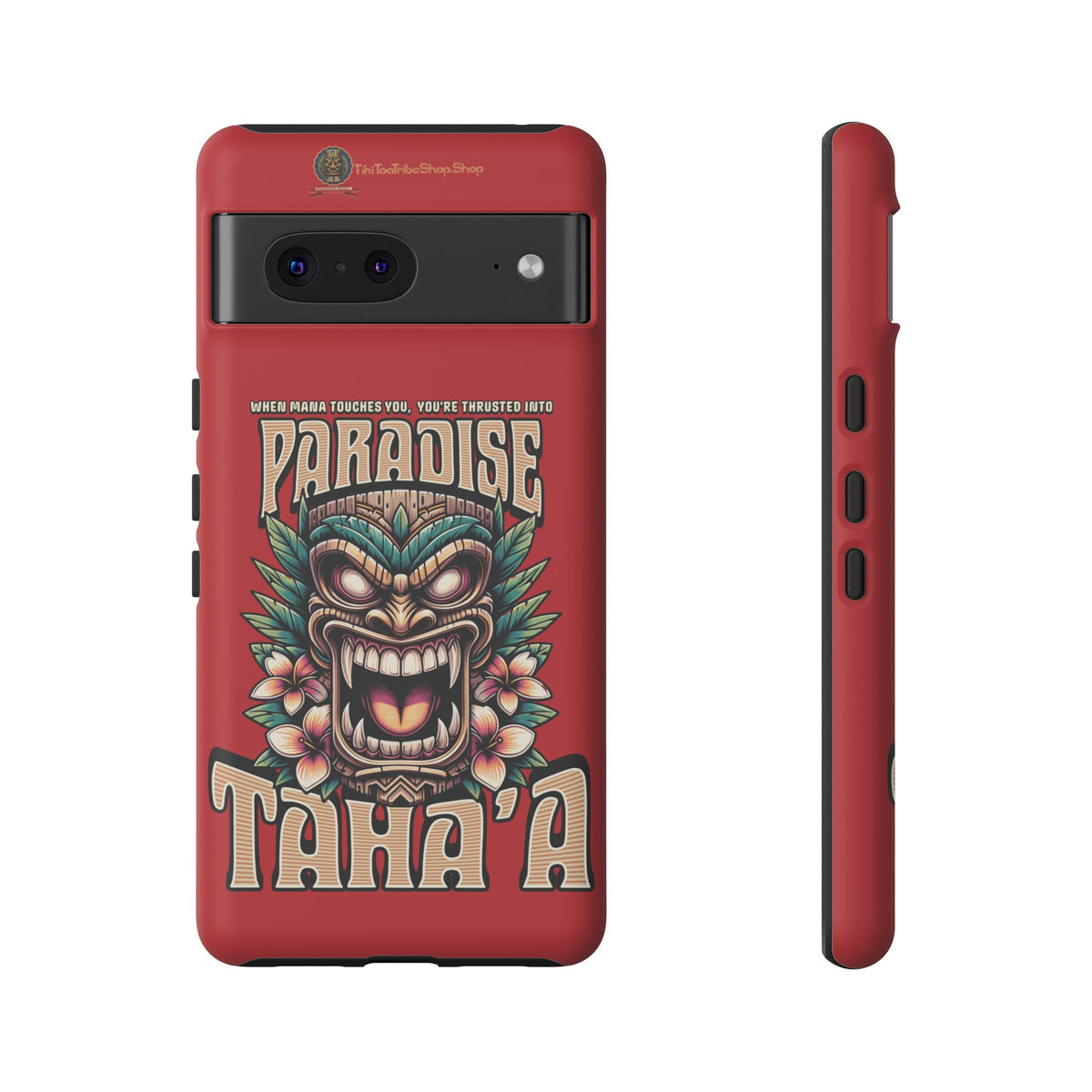 Tahaa – Coque Antichoc Premium « Tiki Féroce » | Design Tribal & Protection Maximale