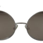 DOLCE & GABBANA - Lunettes de soleil rondes grises en métal, 100% protection UV