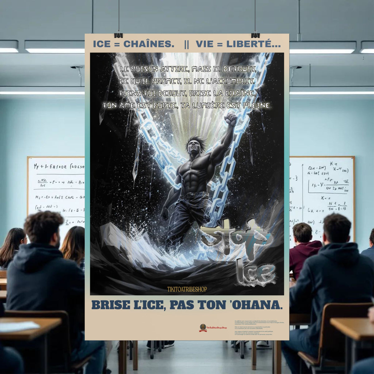 Posters Anti-ICE Polynésie – Affiches de Sensibilisation Contre la Drogue “Paruru i te ora – Brisons les chaînes de l’ICE”