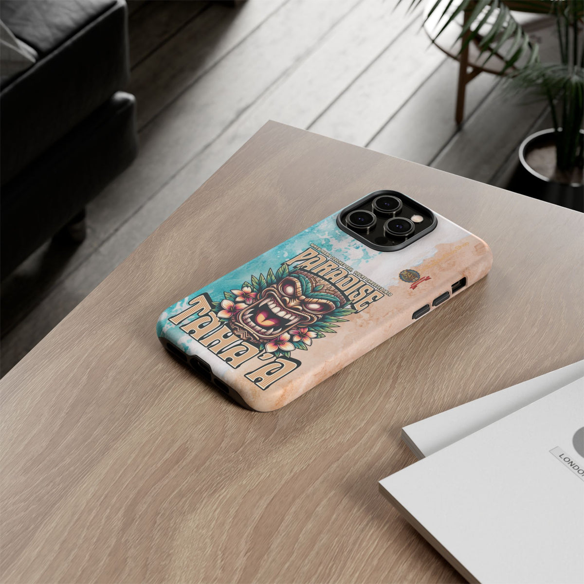 Tahaa – Coque Antichoc Premium « Tiki Féroce » | Design Tribal & Protection Maximale