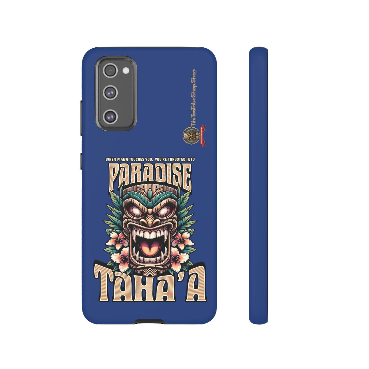 Tahaa – Coque Antichoc Premium « Tiki Féroce » | Design Tribal & Protection Maximale