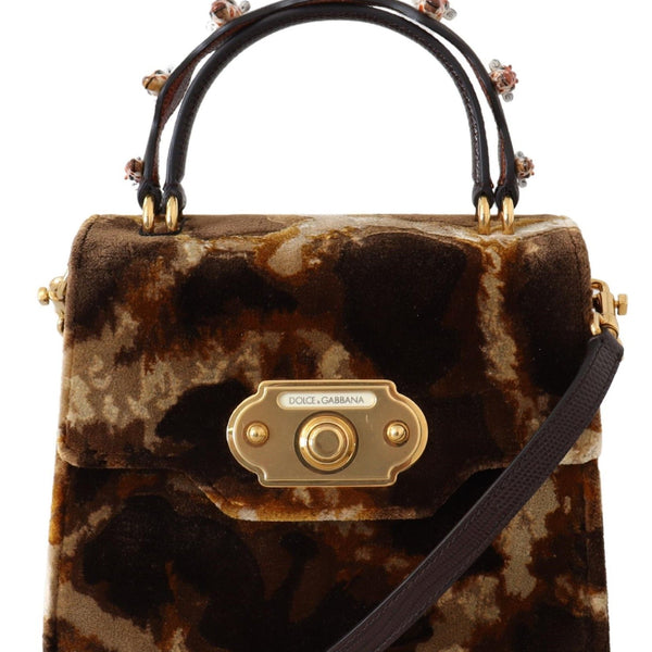 Dolce &amp; Gabbana Brown Giraffe Crossbody Purse Borse WELCOME Purse