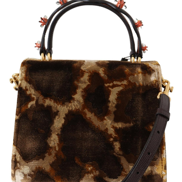 Dolce &amp; Gabbana Brown Giraffe Crossbody Purse Borse WELCOME Purse