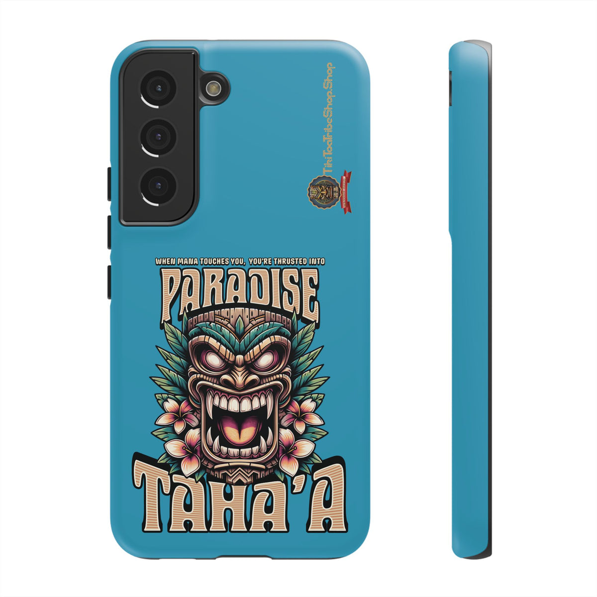 Tahaa – Coque Antichoc Premium « Tiki Féroce » | Design Tribal & Protection Maximale