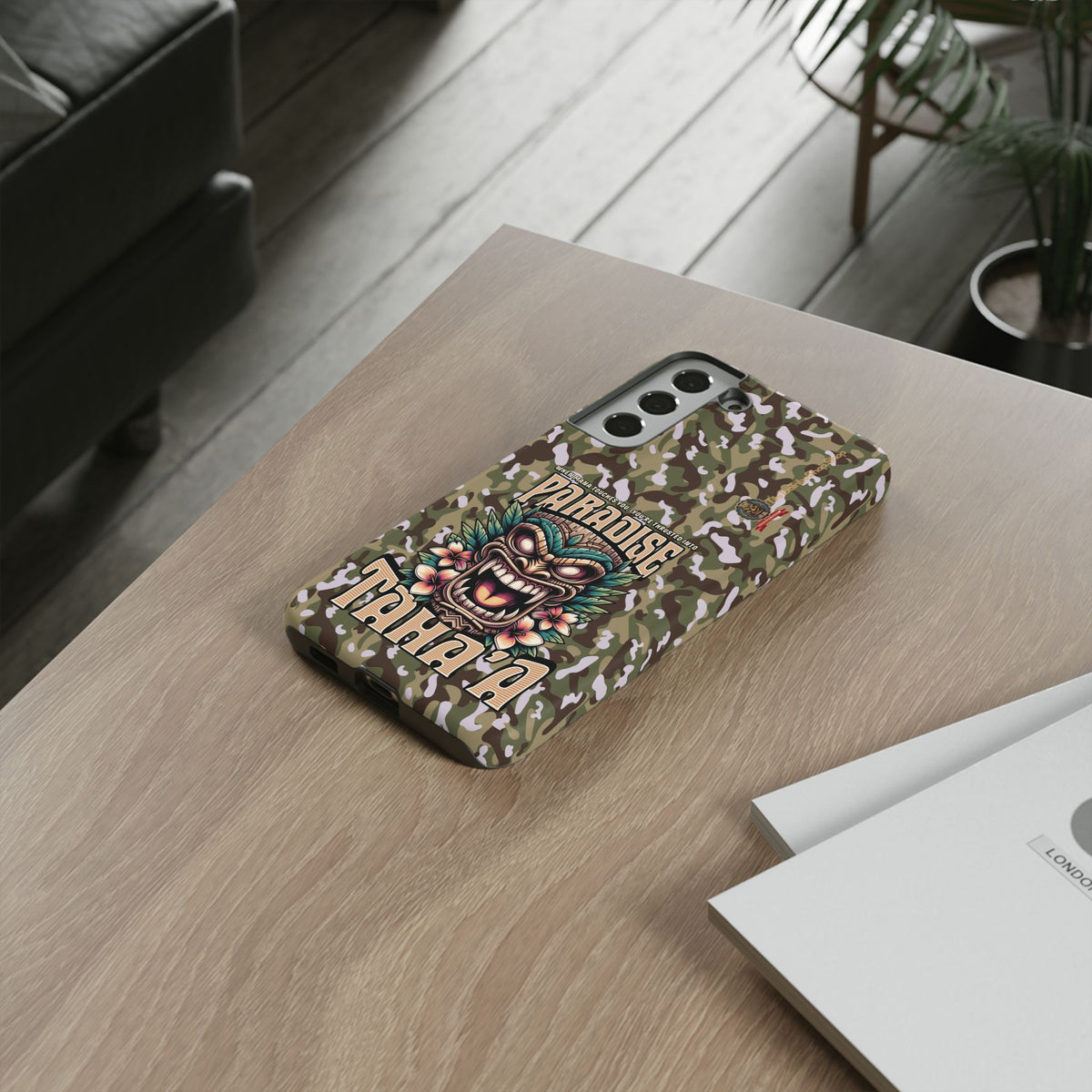 Tahaa – Coque Antichoc Premium « Tiki Féroce » | Design Tribal & Protection Maximale