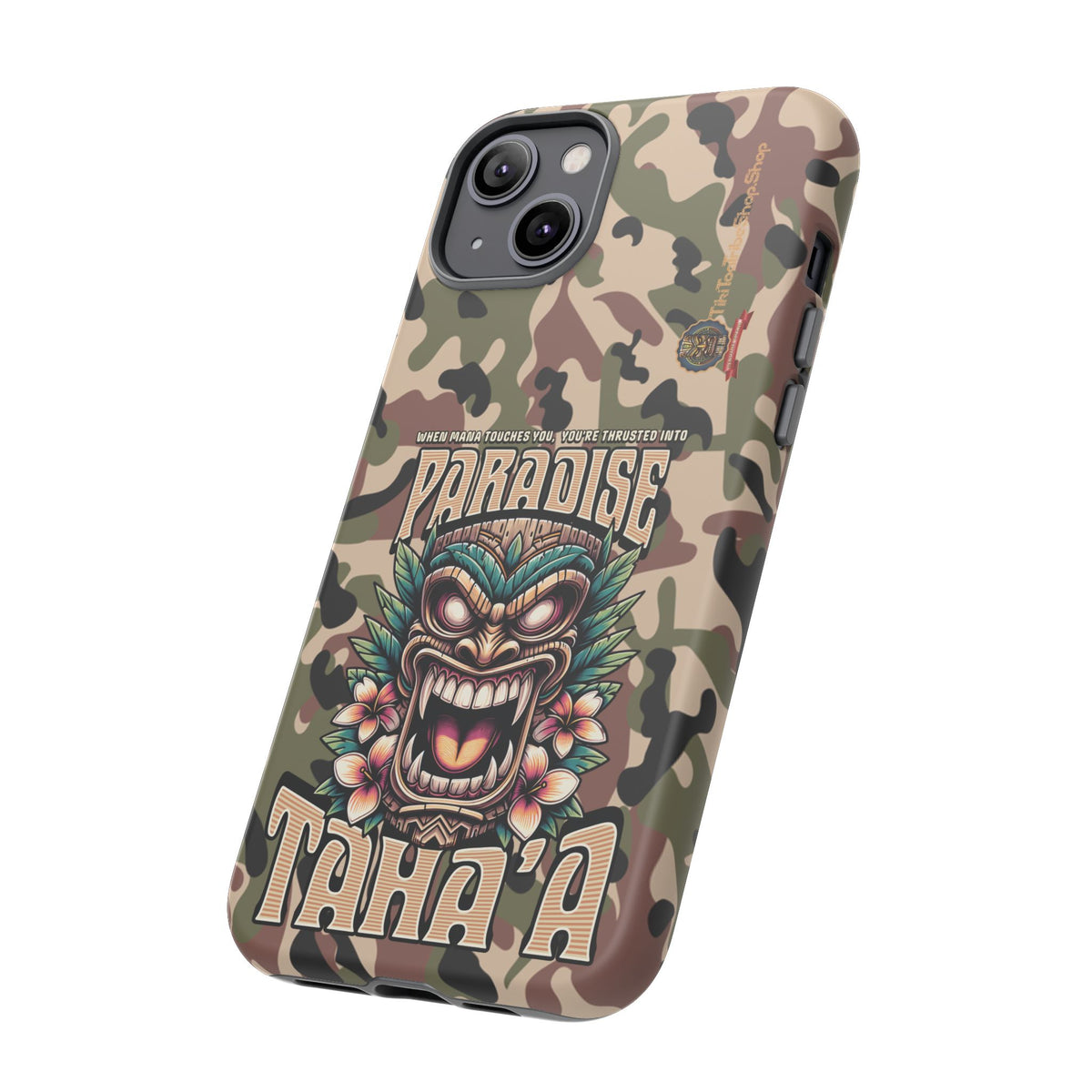 Tahaa – Coque Antichoc Premium « Tiki Féroce » | Design Tribal & Protection Maximale
