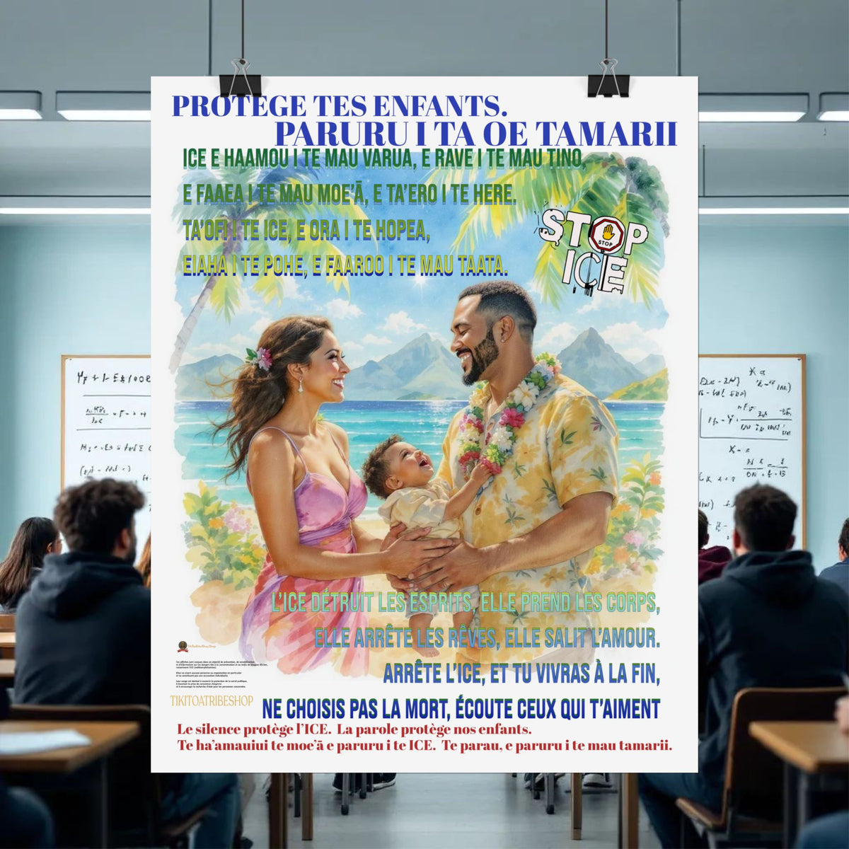 Posters Anti-ICE Polynésie – Affiches de Sensibilisation Contre la Drogue “Paruru i te ora – Brisons les chaînes de l’ICE”
