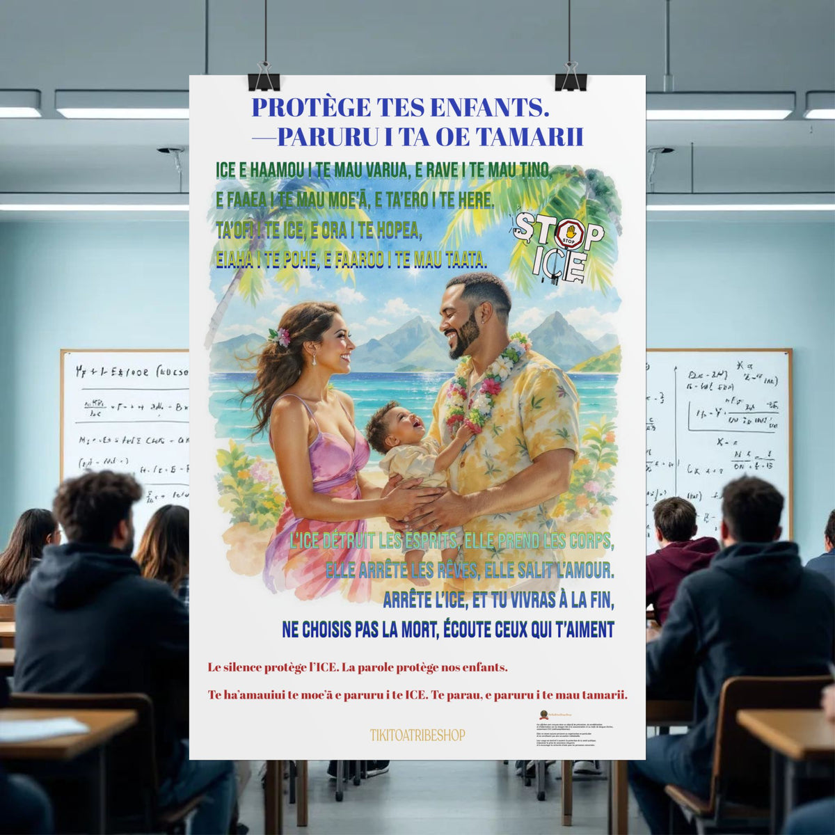 Posters Anti-ICE Polynésie – Affiches de Sensibilisation Contre la Drogue “Paruru i te ora – Brisons les chaînes de l’ICE”
