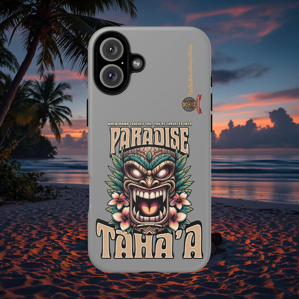 Tahaa – Coque Antichoc Premium « Tiki Féroce » | Design Tribal & Protection Maximale