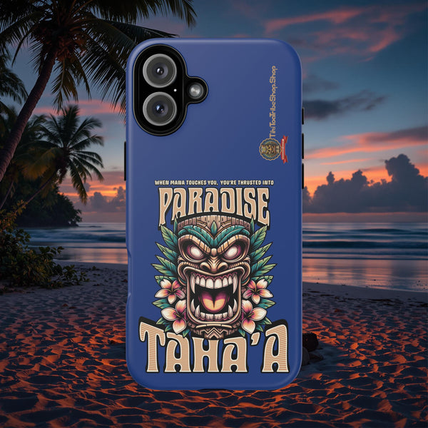 Tahaa – Coque Antichoc Premium « Tiki Féroce » | Design Tribal & Protection Maximale
