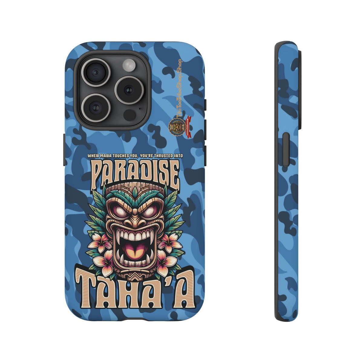 Tahaa – Coque Antichoc Premium « Tiki Féroce » | Design Tribal & Protection Maximale