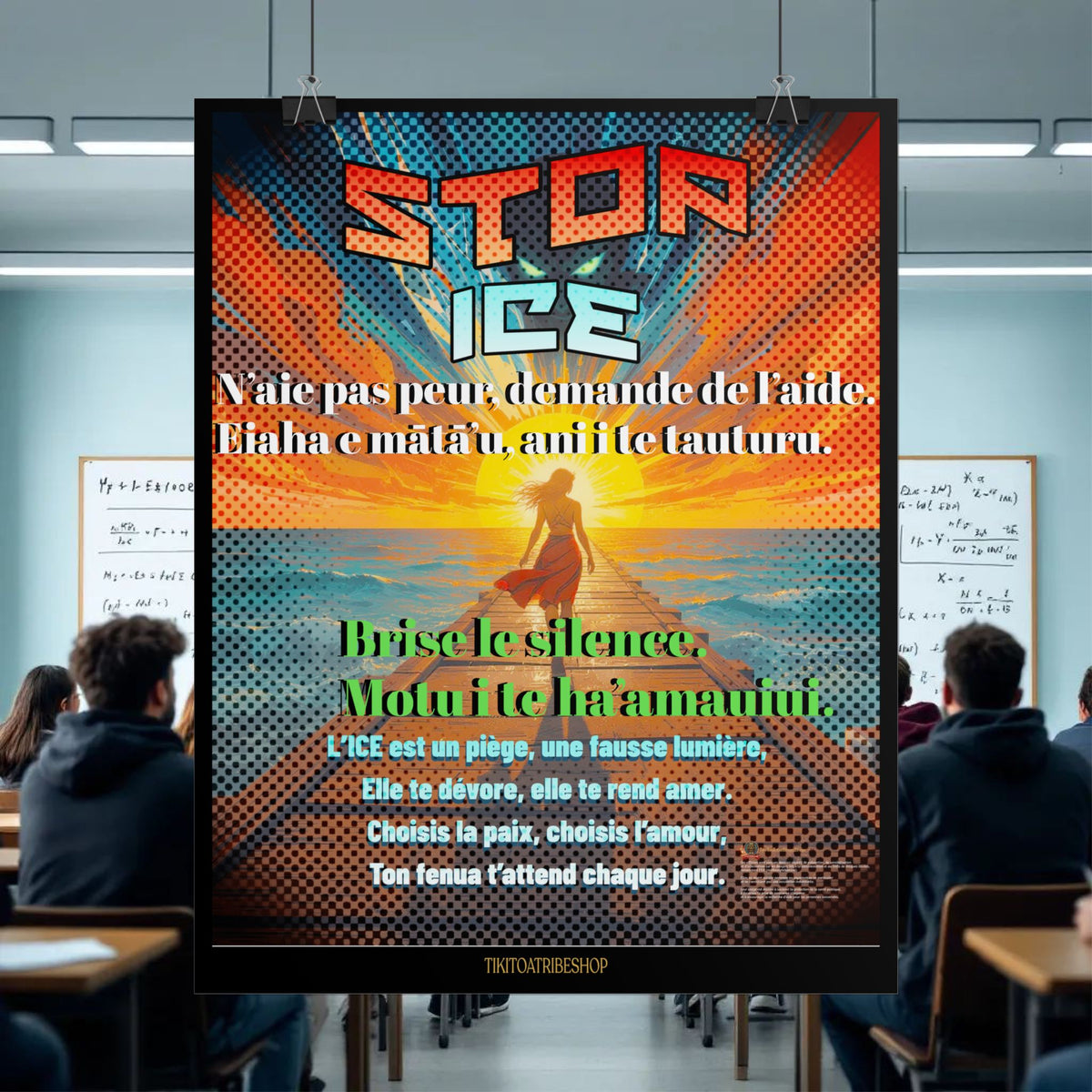 Posters Anti-ICE Polynésie – Affiches de Sensibilisation Contre la Drogue “Paruru i te ora – Brisons les chaînes de l’ICE”
